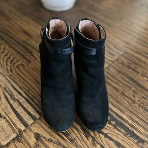 Madewell Black Suede Booties